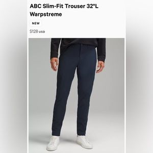 lululemon athletica Navy Slim-Fit Dress Pants